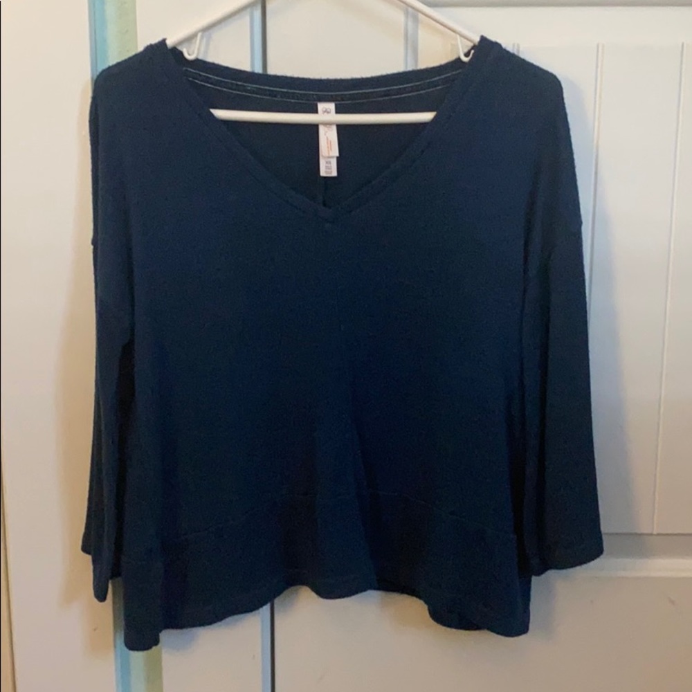 Navy Blue, V Neck Sweater, XS